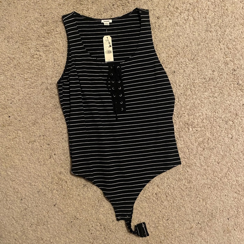 NWT Garage Lace Up Bodysuit